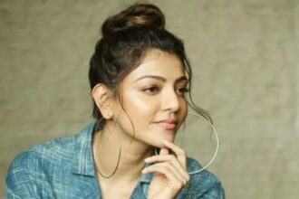 Kajal Aggarwal at a film promotional event.