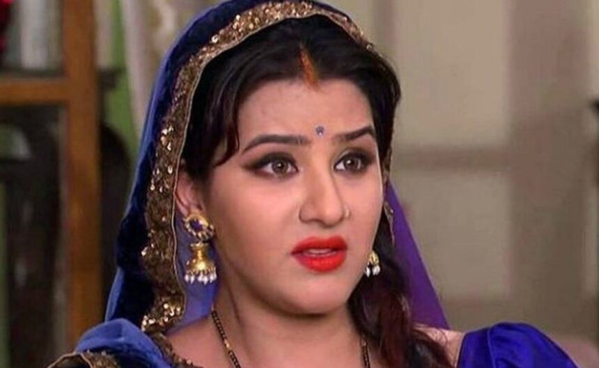 Television actress Shilpa Shinde speaking during a media interaction