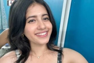 Sowndharya Saravanan during a promotional appearance, known for her role as Malar in Suzhal: The Vortex