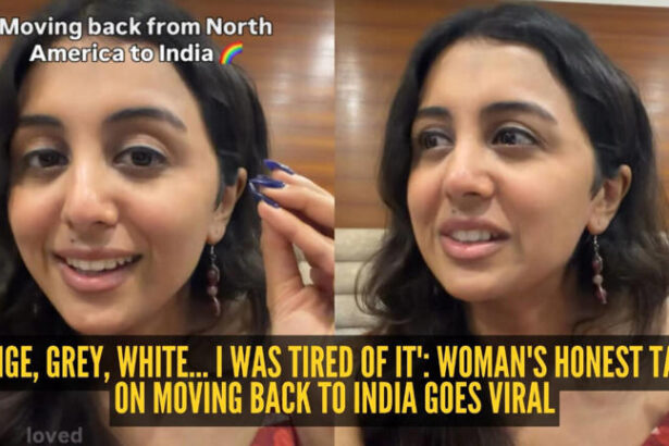 Woman enjoying colorful Indian street markets after returning from Canada