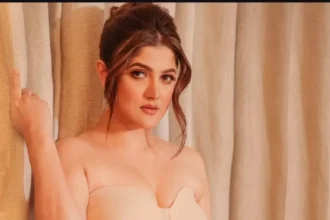 Srabanti Chatterjee speaking at a film event