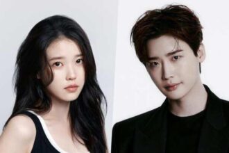 Byeon Woo Seok, IU and Lee Jong Suk during separate public appearances