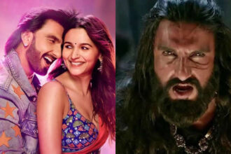 Hunterfly sfgsdfds Ranveer Singh celebrating his birthday alongside posters of his biggest box office films