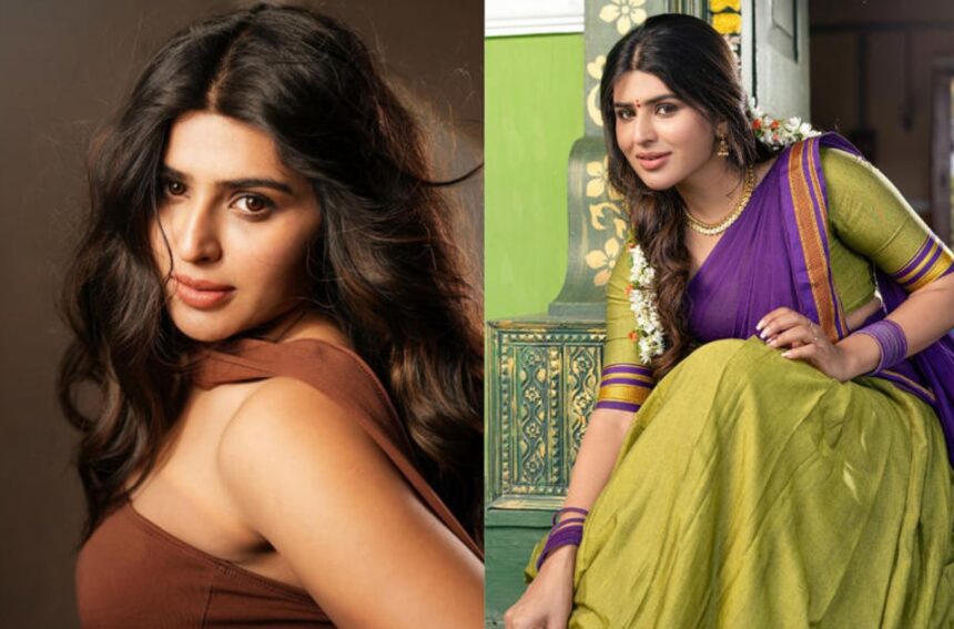Hunterfly 026 08 01 193450 Kannada actor Sharanya Shetty at a public event speaking about her career, fashion, and upcoming film Dear Husband