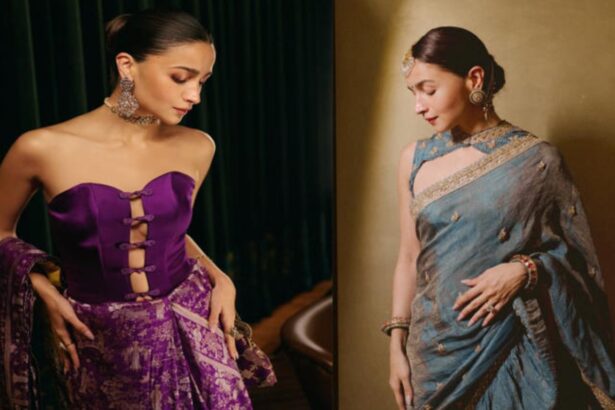 Alia Bhatt showcasing elegant saree styles perfect for festive occasions