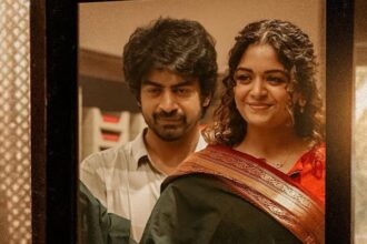 Arjun Das and Aditi Shankar in the upcoming Tamil romantic drama Once More.