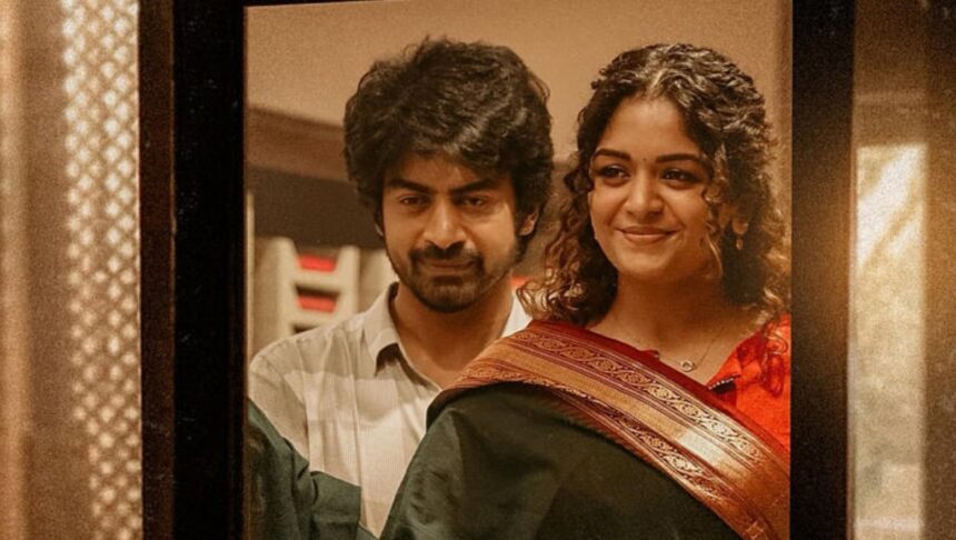 Arjun Das and Aditi Shankar in the upcoming Tamil romantic drama Once More.