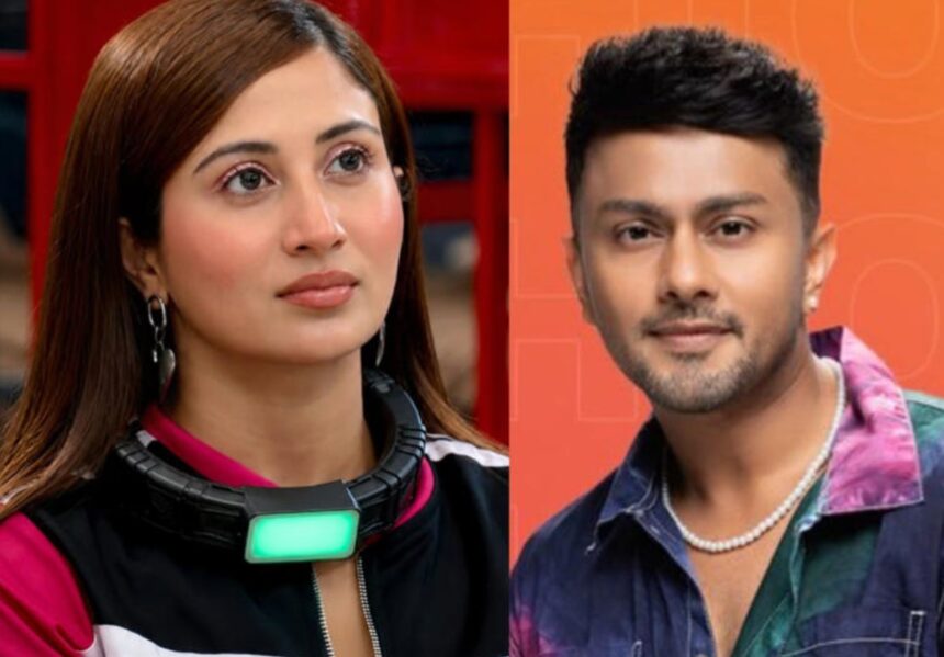 Shreya Kalra and Awez Darbar during the Lock Upp Season 2 finale.