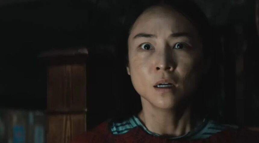 Greta Lee and Wagner Moura in The Last House Netflix sci-fi thriller