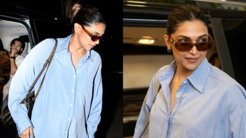 Hunterfly 026 08 16 125037 Deepika Padukone wears a Dua necklace during a rare airport appearance with Ranveer Singh