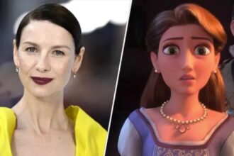Caitríona Balfe as Queen Arianna in Disney’s live-action Tangled