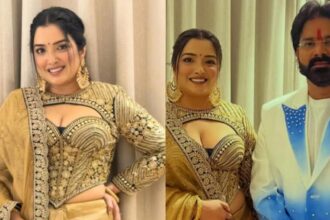 Amrapali Dubey during her appearance on Bhojpuri Bawaal