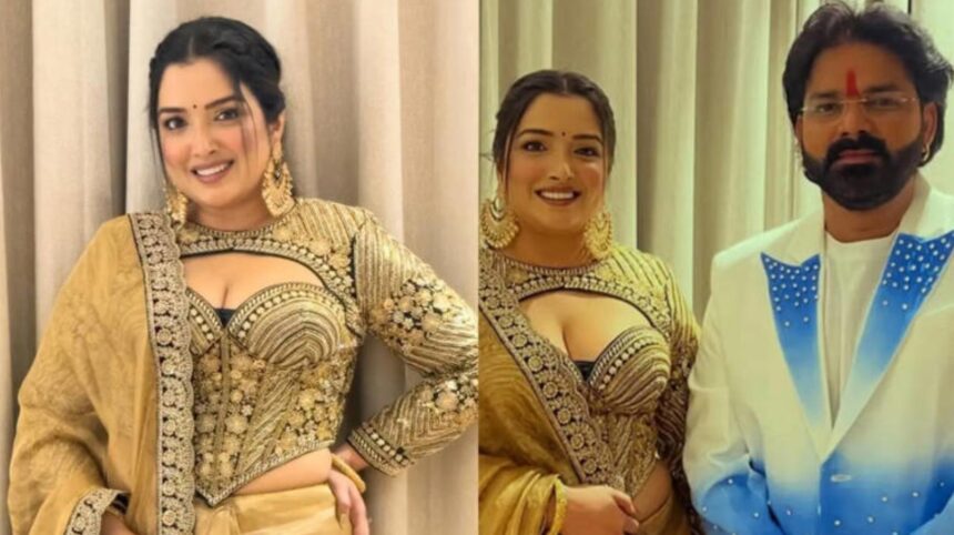Hunterfly 026 08 19 100108 Amrapali Dubey during her appearance on Bhojpuri Bawaal