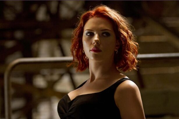 Scarlett Johansson posing at a Hollywood event