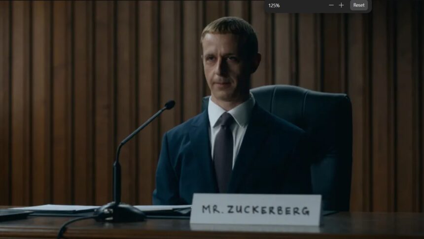 Hunterfly 026 08 29 175930 Jeremy Strong as Mark Zuckerberg in The Social Reckoning trailer