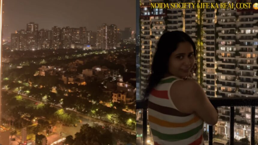 Hunterfly 026 08 30 183000 A Noida woman showcases her rented society apartment with modern amenities in a viral Instagram video