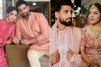 Mohsin Akhtar Mir with wife Nidhaa Bhatt in unseen wedding photos