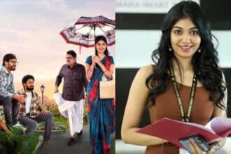 KS Ravikumar and Sairaa in the first look of Tamil film Hello Miss