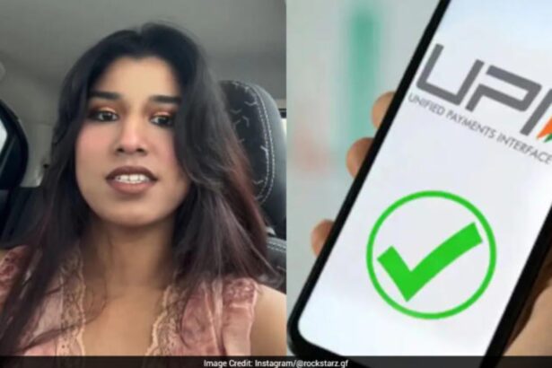 Woman paying with cash instead of UPI while shopping