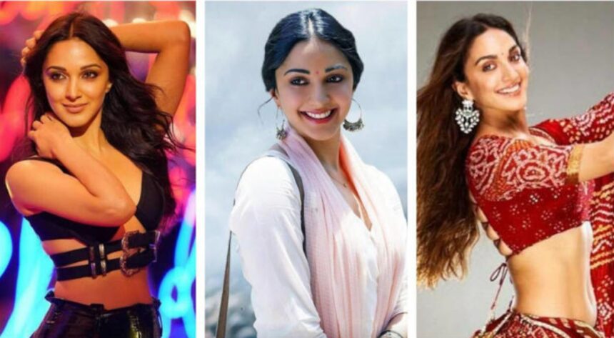 Hunterfly 2026 08 02 185559 Kiara Advani in a collage featuring her memorable movie roles across different films.