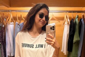 Hunterfly 2026 08 05 120138 Keerthy Suresh shares an Instagram update about working continuously across multiple film shoots.