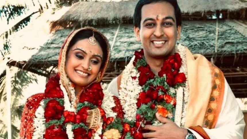Hunterfly 2026 08 05 211449 Tina Parekh in her bridal look during her wedding with musician Vikram Hazra