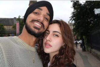Indian cricketer Arshdeep Singh and Punjabi actor-model Samreen Kaur during separate public appearances.