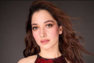 Tamannaah Bhatia performs during a high-energy dance number in Indian cinema