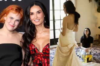 Demi Moore and Tallulah Willis during Tallulah’s Balenciaga wedding dress fitting