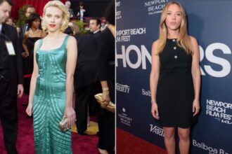Scarlett Johansson at a red carpet event discussing Hollywood fashion and personal style