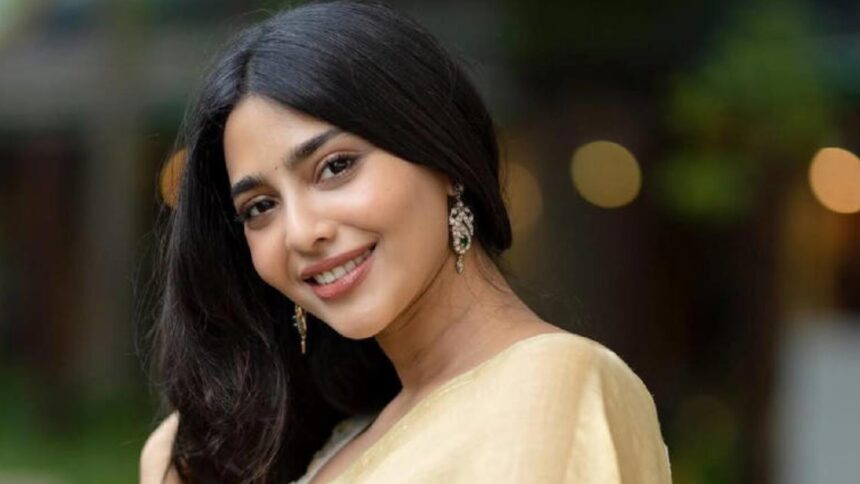 Aishwarya Lekshmi at a film event during her South Indian cinema career