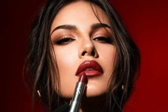 Hunterfly 2026 08 24 130553 11zon Sunny Leone wearing a deep crimson lipstick look for Starstruck by Sunny Leone