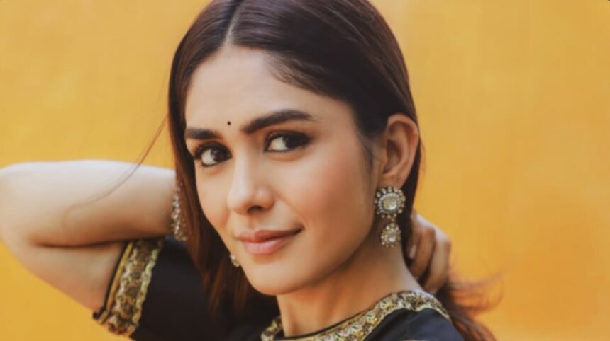 Mrunal Thakur wearing elegant ethnic outfits including sarees, anarkalis and festive traditional ensembles