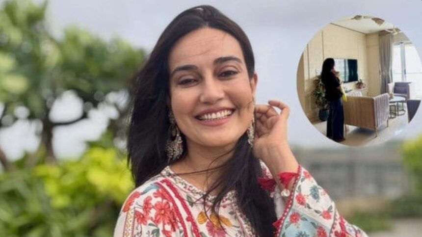 Actor Surbhi Jyoti smiling during a recent appearance after welcoming her daughter Seher