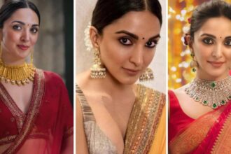 Hunterfly 26 08 03 193557 Kiara Advani-inspired festive ethnic fashion with sequinned sarees and embellished lehengas.