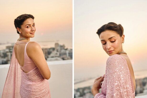Indian beauty look featuring soft glam makeup with natural-looking skin and subtle definition