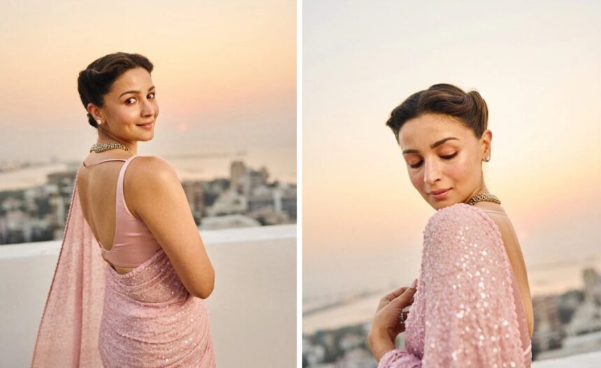 Indian beauty look featuring soft glam makeup with natural-looking skin and subtle definition