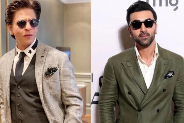 Hunterfly 6 08 06 205658 Shah Rukh Khan and Ranbir Kapoor during a Bollywood event discussing the title of Jab Harry Met Sejal.