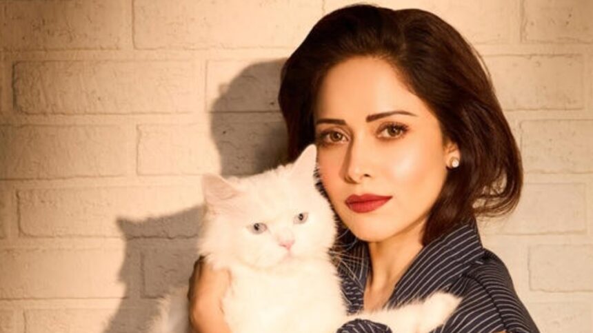 Nushrratt Bharuccha with her rescue cats Peanut and Butter