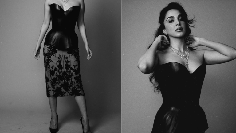 1. Black Corset and Lace Ensemble