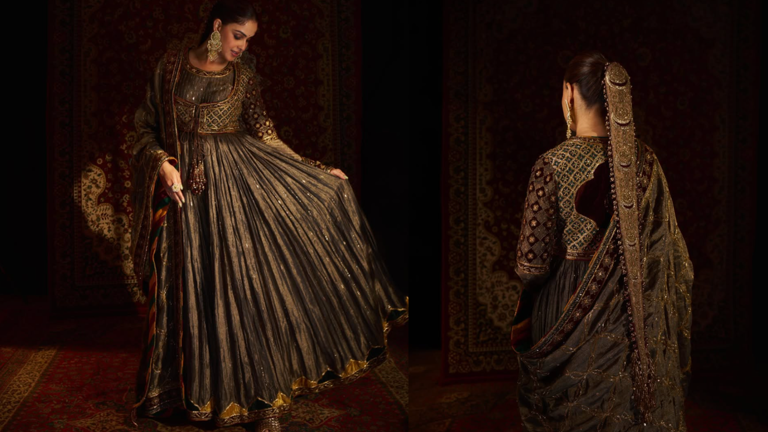 Hunterfly Golden Embroidered Anarkali 5. Regal Golden Embroidered Anarkali