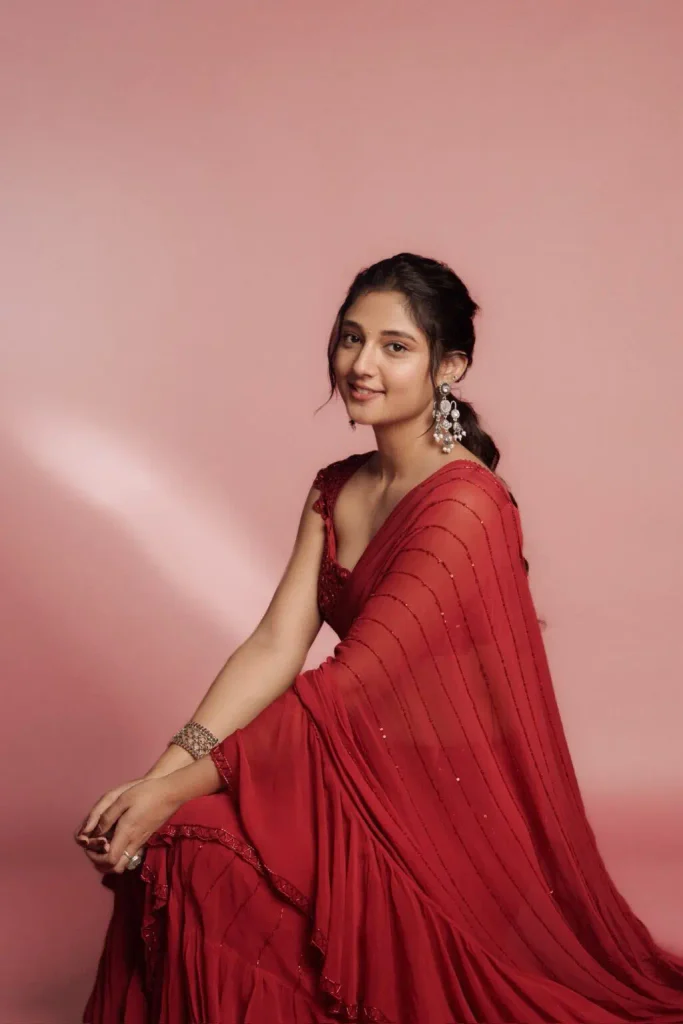 Red Saree Look Adds to the Celebration