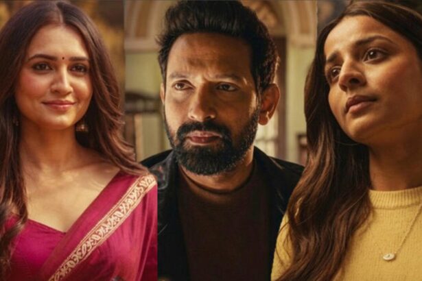 Vikrant Massey, Vedika Pinto and Mahima Makwana in Musafir Cafe on Netflix.