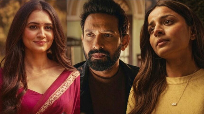 Hunterfly ot 2026 08 07 123715 Vikrant Massey, Vedika Pinto and Mahima Makwana in Musafir Cafe on Netflix.