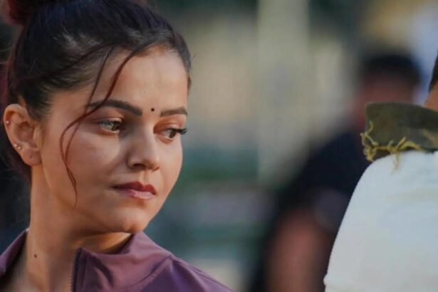 Rubina Dilaik during Khatron Ke Khiladi 15 promotion
