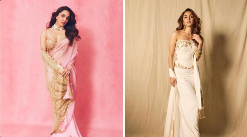 Hunterfly t 2026 08 02 192036 Kiara Advani wearing elegant ethnic outfits, including sarees and designer traditional ensembles.