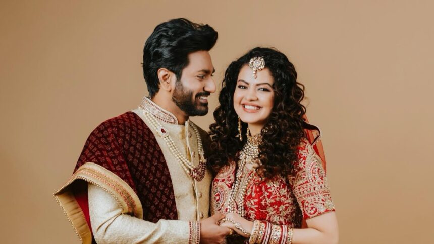 Palak Muchhal and Mithoon Sharma at their wedding ceremony