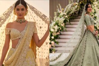 Hunterfly 026 09 10 140716 Woman wearing an elegant pastel lehenga at a daytime Indian wedding