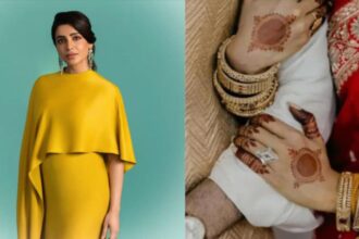 Samantha Ruth Prabhu wearing her engagement ring with Raj Nidimoru