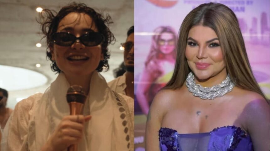 Hania Aamir and Rakhi Sawant in Pablo music video